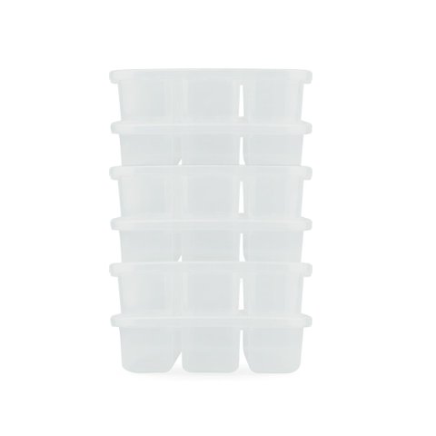 Conjunto 6 Pote Conservador de Alimentos 3 Divisórias Nitron 1,1L C/ Tampa P/ Frios Petiscos Livre d