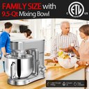 Ver imagem 5 de Cooklee Batedeira 9.5 Qt, 660w, 10 Velocidades, Prata