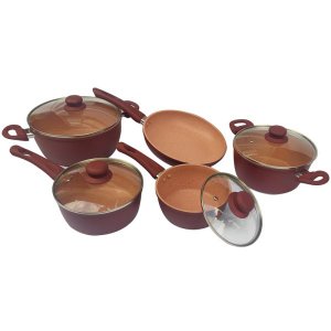 Conjunto 5 Panelas Viena Com Revestimento Cerâmico e Fundo Indução