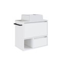 Ver imagem 1 de Gabinete de Banheiro Suspenso Branco 60cm com Cuba e Toalheiro 1 Porta e 1 Gaveta