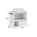 Ver imagem 3 de Gabinete de Banheiro Suspenso Branco 60cm com Cuba e Toalheiro 1 Porta e 1 Gaveta