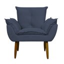 Ver imagem 2 de Kit 4 Poltronas Decorativa Sala e Quarto Opala Suede Herrero:azul Marinho