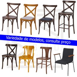  Cadeira de Madeira Maciça Katrina Cross Encosto e Assento Anatômico - Imbuia - 6