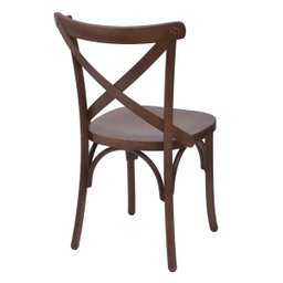  Cadeira de Madeira Maciça Katrina Cross Encosto e Assento Anatômico - Imbuia - 2