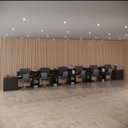 Ver imagem 7 de Conjunto de Escritório Smart 5 Livreiro 2 Buffet e 6 Mesas 90cm - Preto e Cedro