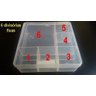 10 Caixas Organizadoras 11x11 Com 6 divisórias - 4