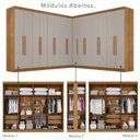 Ver imagem 3 de Guarda-Roupa de Canto Modulado 15 Portas 6 Gavetas Inglaterra Bege/Cinamomo/Off White