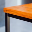 Ver imagem 5 de Mesa Bistro Alta 100cm Tampo Madeira Peroba com 120cm x 60cm Estilo Industrial - Édecasamóveis