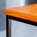 Ver imagem 6 de Mesa Bistro Alta 100cm Tampo Madeira Peroba com 120cm x 60cm Estilo Industrial - ÉdeCasaMóveis                                                 