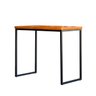 Mesa Bistro Alta 100cm Tampo Madeira Peroba com 120cm x 60cm Estilo Industrial - ÉdeCasaMóveis                                                  - 1