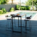 Ver imagem 7 de Mesa Bistro Alta 100cm Tampo Madeira Peroba com 120cm x 60cm Estilo Industrial - Édecasamóveis