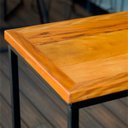 Ver imagem 7 de Mesa Bistro Alta 100cm Tampo Madeira Peroba com 120cm x 60cm Estilo Industrial - ÉdeCasaMóveis                                                 