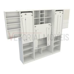 Armário Multifuncional Ateliê M1 Estação Trabalho Costura - Branco - 6