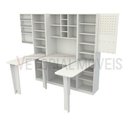 Ver imagem 5 de Armário Multifuncional Ateliê M1 Estação Trabalho Costura - Branco