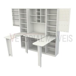 Armário Multifuncional Ateliê M1 Estação Trabalho Costura - Branco - 5