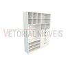 Armário Arara Gaveta Samara M4 100% Mdf (closet / Colmeia) - Branco - 6