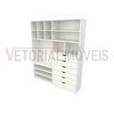 Ver imagem 4 de Armário Arara Gaveta Samara M4 100% Mdf (closet / Colmeia) - Branco