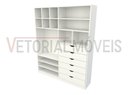 Ver imagem 4 de Armário Arara Gaveta Samara M4 100% Mdf (closet / Colmeia) - Branco