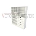 Ver imagem 5 de Armário Arara Gaveta Samara M4 100% Mdf (closet / Colmeia) - Branco