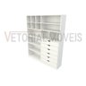 Armário Arara Gaveta Samara M4 100% Mdf (closet / Colmeia) - Branco - 5