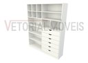 Ver imagem 5 de Armário Arara Gaveta Samara M4 100% Mdf (closet / Colmeia) - Branco