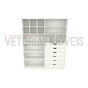 Ver imagem 3 de Armário Arara Gaveta Samara M4 100% Mdf (closet / Colmeia) - Branco