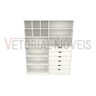 Armário Arara Gaveta Samara M4 100% Mdf (closet / Colmeia) - Branco - 3