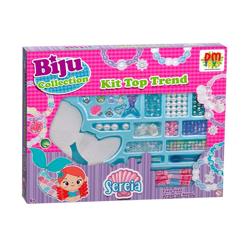 Kit Bijuterias Infantil - Biju Collection - Kit Sereia Top Trend - DM Toys - 1