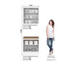 Ver imagem 7 de Cozinha Modulada Americana 2 Peças Aéreo e Balcão 80cm Branco/nature com Tampo Mdp - Móveis Henn