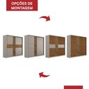 Ver imagem 5 de Guarda Roupa Casal Authentic 2 Portas Deslizantes Nogueira/nude Prime Tx com Vidro Reflecta - Demart