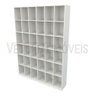 Armário Colmeia M8 100% Mdf (closet Lojas Roupas Expositor) - Branco - 2