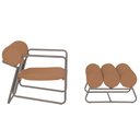 Ver imagem 7 de Poltrona com Puff Detroit Bouclé Terracota - Nexta Casa