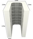 Ver imagem 1 de Conjunto Closet Loja Armário Colmeia Cabideiro M52 100% Mdf - Branco