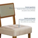 Ver imagem 5 de Kit de 8 Cadeiras para Sala de Jantar Pés em Madeira Maciça Liz Bege/Cinamomo/Linho