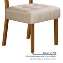 Ver imagem 6 de Kit de 8 Cadeiras para Sala de Jantar Pés em Madeira Maciça Liz Bege/Cinamomo/Linho