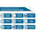 Ver imagem 2 de Cama Box Base Queen Sommier Rústico Bordado Wine (158x198x30) - Paropas