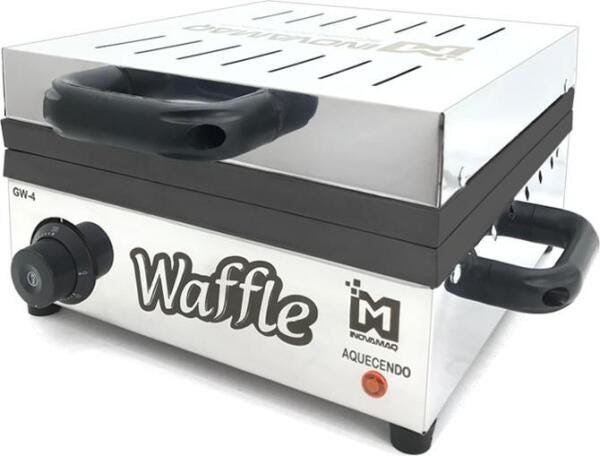 Máquina Waffles Profissional 220V Teflon - Inovamaq - 2