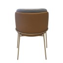 Ver imagem 5 de Cadeira Estofada com Encosto Curvo e Base em Aço Carbono – Luna Exclusiva Linho Cinza