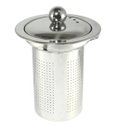 Ver imagem 3 de Chaleira Vidro Infusor Inox Bule 500ml Grande Cha Cafe Coador Jarra Transparente Luxo