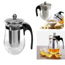 Ver imagem 1 de Chaleira Vidro Infusor Inox Bule 500ml Grande Cha Cafe Coador Jarra Transparente Luxo