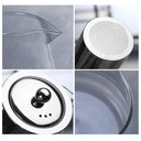 Ver imagem 5 de Chaleira Vidro Infusor Inox Bule 500ml Grande Cha Cafe Coador Jarra Transparente Luxo