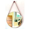 Espelho Redondo Decorativo Adnet Sala de Estar Salão de Beleza Luxo Caramelo - 1