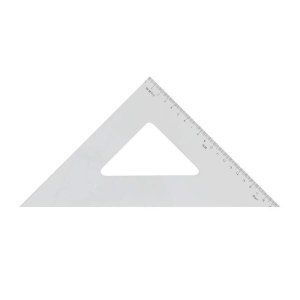 Esquadro Acrílico Trident 45° 28Cm Com Escala Ref 1528