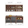 Cozinha Compacta com Balcão 4 Peças Baronesa Nesher Móveis - 3