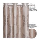 Ver imagem 3 de Cortina para Sala Quarto Blackout Jacquard 300x250cm Samoa Bege