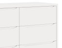 Ver imagem 4 de Cômoda 6 Gavetas Classic New Branco Fosco com Madeira - MoveisAqui