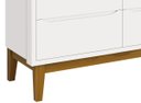 Ver imagem 3 de Cômoda 6 Gavetas Classic New Branco Fosco com Madeira - MoveisAqui