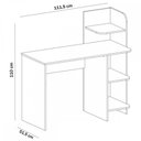 Ver imagem 4 de Mesa Escrivaninha Link 3 Prateleiras Carvalho/branco - Artely