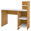 Ver imagem 2 de Mesa Escrivaninha Link 3 Prateleiras Carvalho/branco - Artely