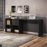 Escrivaninha Mesa Computador Preta Reta ou em L 2 Gavetas Top Nt2060 Notável 75x200x45 - 2